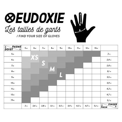 Guantes Eudoxie FLOWER - Negro