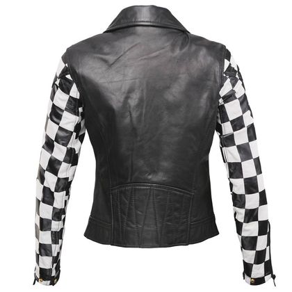 Eudoxie EVE BETH Motorradjacke - Schwarz / Weiß
