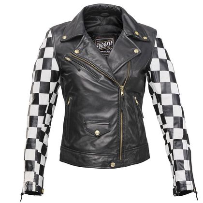 Eudoxie EVE BETH Motorradjacke - Schwarz / Weiß Ref : EUD0053 
