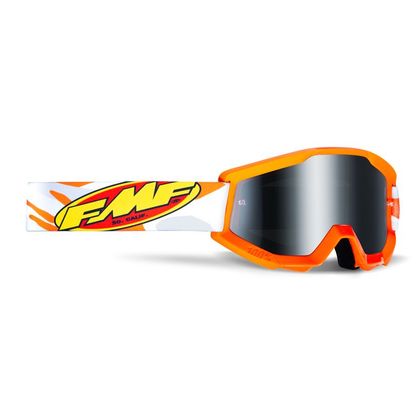 Gafas de motocross FMF VISION POWERCORE ASSAULT GREY YOUTH IRIDIUM - Naranja / Blanco