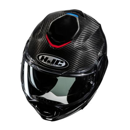 Hjc F100 CARBON - STAN Systeemhelm - Rood / Blauw