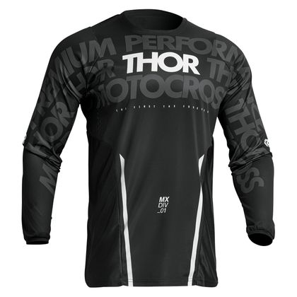 Camiseta de motocross Thor PULSE MONO 2023 - Negro / Blanco Ref : TO2857 