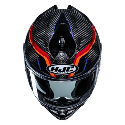 Casque intégral HJC F72 CARBON - KAIRO - Orange / Bleu