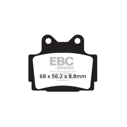 Plaquettes de freins EBC Organique avant/arrière (selon modèle) Ref : FA104 