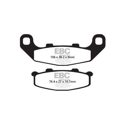 Plaquettes de freins EBC Organique avant/arrière (selon modèle) Ref : FA141 