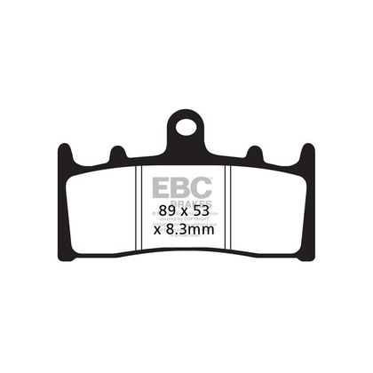 Plaquettes de freins EBC Organique avant (spécial ABS selon modèle) Ref : FA188 