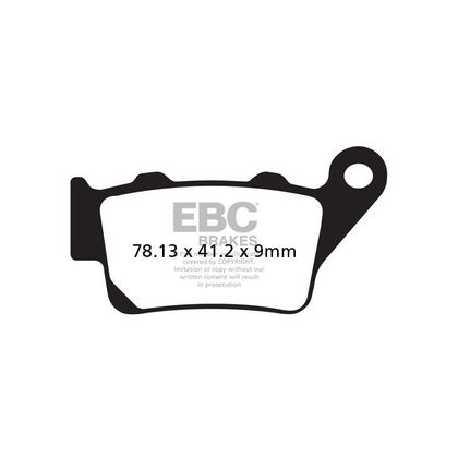 Plaquettes de freins EBC Organique arrière Ref : FA208TT 