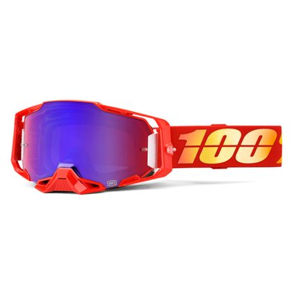 Gafas de motocross 100% ARMEGA NUKETOWN - IRIDIUM RED/BLUE 2023 - Rojo / Amarillo Ref : CE1064 / 50005-00020 
