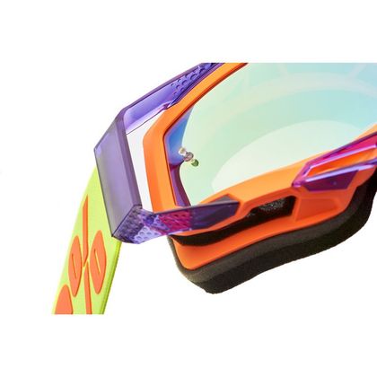 Maschera da cross 100% RACECRAFT 2 - PANAM - IRIDIUM GOLD 2023 - Arancione / Giallo
