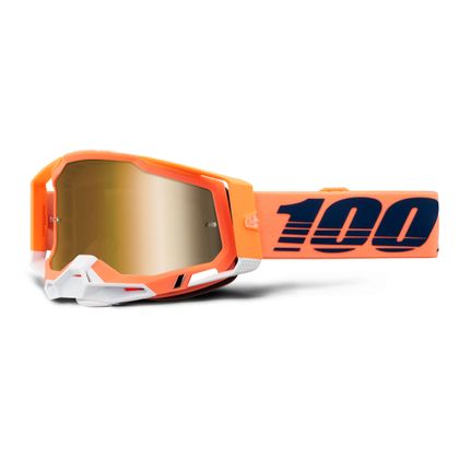 Gafas de motocross 100% RACECRAFT 2 - CORAL - IRIDIUM TRUE GOLD 2023