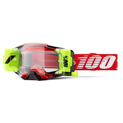 Gafas de motocross 100% ARMEGA FORECAST Rouge -  Clair 2024 - Rojo