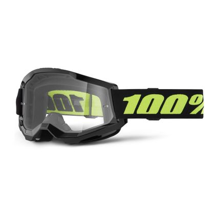 Gafas de motocross 100% STRATA 2 Solar Eclipse -  Clair 2024 - Negro / Amarillo