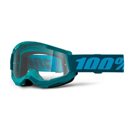 Gafas de motocross 100% STRATA 2 Stone -  Clair 2024 - Verde / Azul