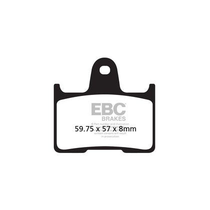 Plaquettes de freins EBC Organique arrière Ref : FA254 