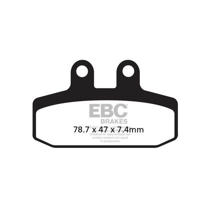 Pastillas de freno EBC Delanteras/traseras de metal sinterizado (según modelo) Ref : FA256HH 