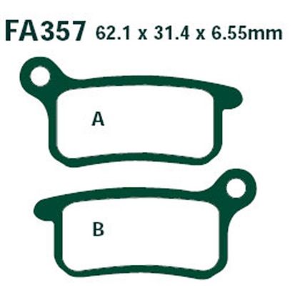 Pastiglie freni EBC anteriore organica Ref : FA0699 / FA357TT 
