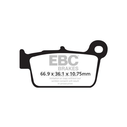 Plaquettes de freins EBC Organique arrière Ref : FA367TT 