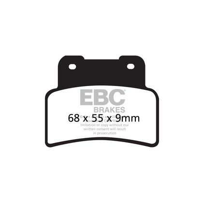Plaquettes de freins EBC Organique avant Ref : FA432 