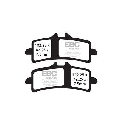 Pastillas de freno EBC Delanteras de metal sinterizado Ref : FA447HH 