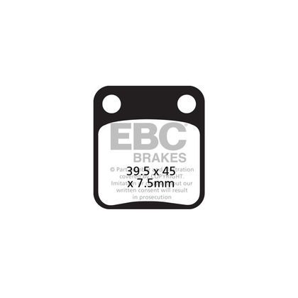 Pastiglie freni EBC Organique avant/arrière (spécial RS selon modèle) Ref : FA054TT 
