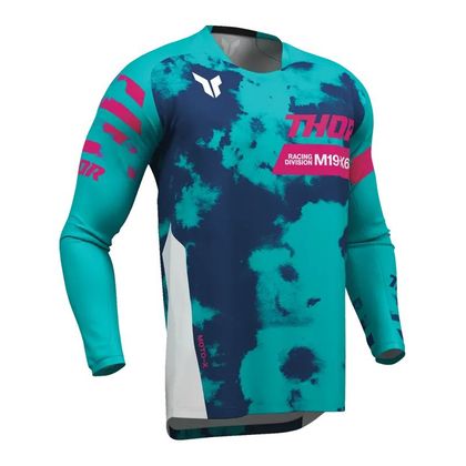 Thor LAUNCH BLEACH 2025 Cross jersey - White / Blue