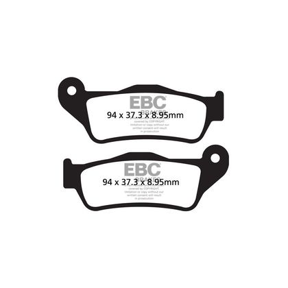 Plaquettes de freins EBC Sinter Métal Fritté avant/arrière (selon modèle) Ref : FA643HH HARLEY DAVIDSON 750 STREET 750 - 2014 - 2015