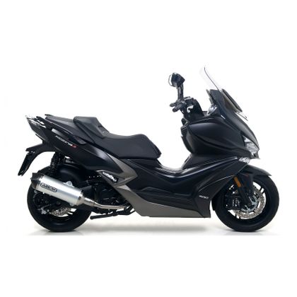 Silencieux Arrow Race-tech Alu embout carbone - Gris Ref : AW0412 / 73517AK KYMCO 400 X CITING 400I ABS E4 - 2019 - 2020