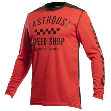 Camiseta de motocross FASTHOUSE CARBON RED/BLACK ENFANT Ref : FAS0127 