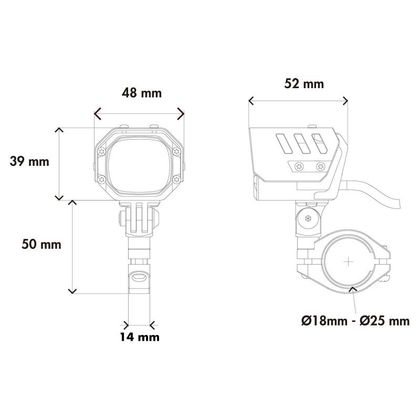 Hepco & Becker LED Flooter 25-32mm Universal Lights