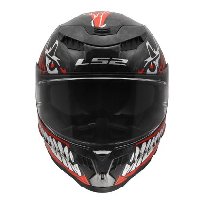 Casque intégral LS2 FF807 DRAGON INCUBUS - Blanc / Rouge