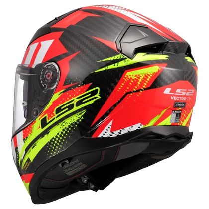 LS2 FF811 - VECTOR II CARBON - TANTIC Integraalhelm - Rood / Geel