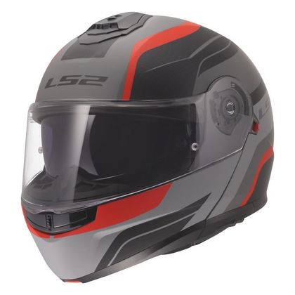 LS2 FF908 STROBE II - MONZA Modularer Helm - Schwarz / Rot