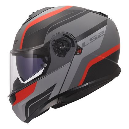LS2 FF908 STROBE II - MONZA Modularer Helm - Schwarz / Rot