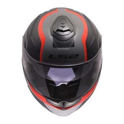 LS2 FF908 STROBE II - MONZA Modularer Helm - Schwarz / Rot