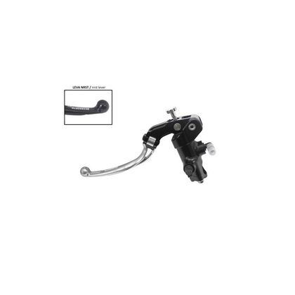Maitre cylindre d'embrayage Accossato radial 19 x 20 avec levier long rabattable - Noir / Gris