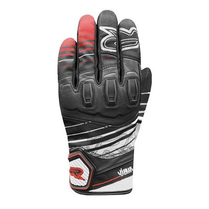 Gants Racer FIERY VIRUS - Noir / Blanc