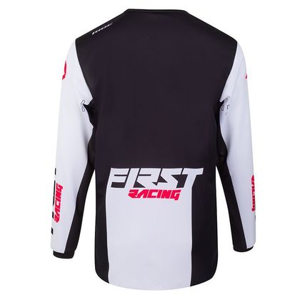 Camiseta de motocross First Racing DATA EVO - WHITE BLACK RED 2021