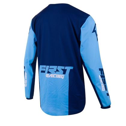 Camiseta de motocross First Racing DATA EVO - BLUE MARINE WHITE 2021