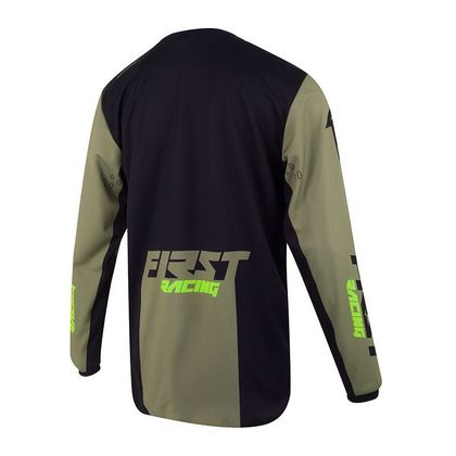 Camiseta de motocross First Racing DATA EVO - KAKI BLACK FLUO 2021