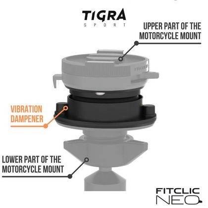 Supporto per smartphone Tigra Sport FitClic Neo Assorbitore di vibrazioni per moto