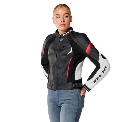Blouson Moto Rev it XENA 4 LADIES - Blanc / Rouge