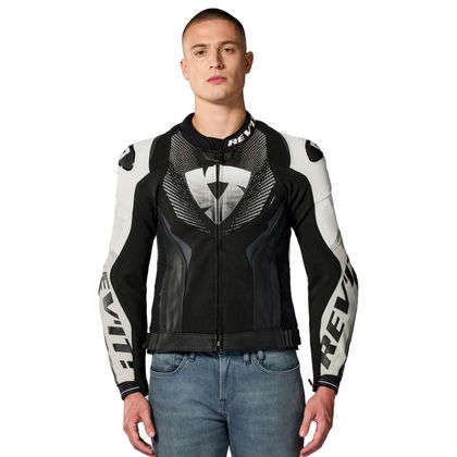 Blouson Moto Rev it HYPERSPEED 3 PRO - Noir / Blanc