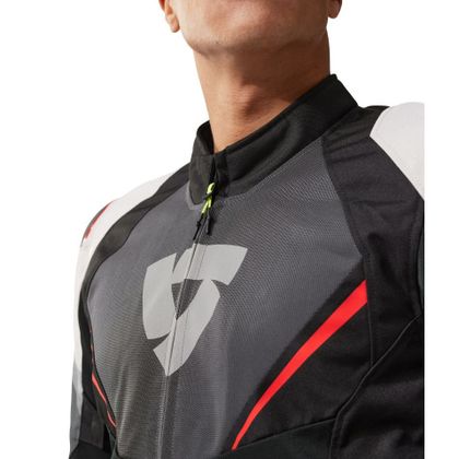 Blouson Moto Rev it QUANTUM 3 AIR - Gris / Rouge