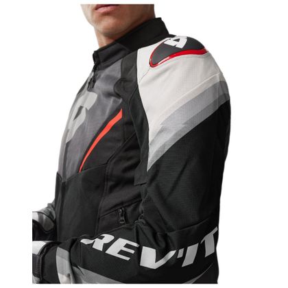 Blouson Moto Rev it QUANTUM 3 AIR - Gris / Rouge