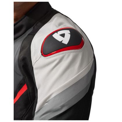 Blouson Moto Rev it QUANTUM 3 AIR - Gris / Rouge