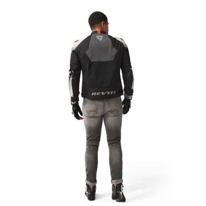 Blouson Moto Rev it QUANTUM 3 AIR - Gris / Rouge