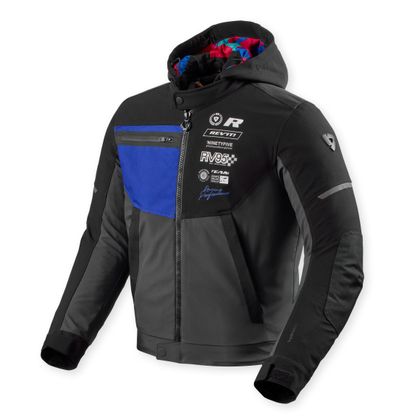 Veste Moto Rev it HASTE H2O - Noir / Bleu Ref : RI1675 