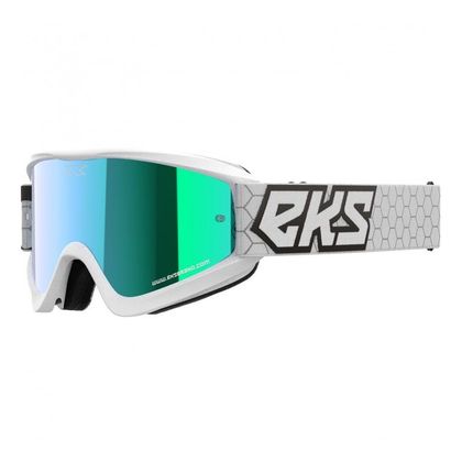 Gafas de motocross EKS GOX FLAT OUT MIRROR 2024 - Blanco / Azul Ref : KS0055 / 067-60520 