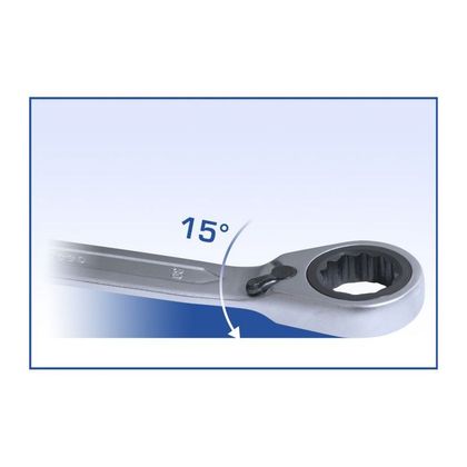 Brilliant Tools omkeerbare ratel, 12 stuks, 8 - 19mm Combinatiesleutel Universeel