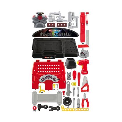 Miniature KS Tools Établi d'atelier pour enfants, 78 pièces